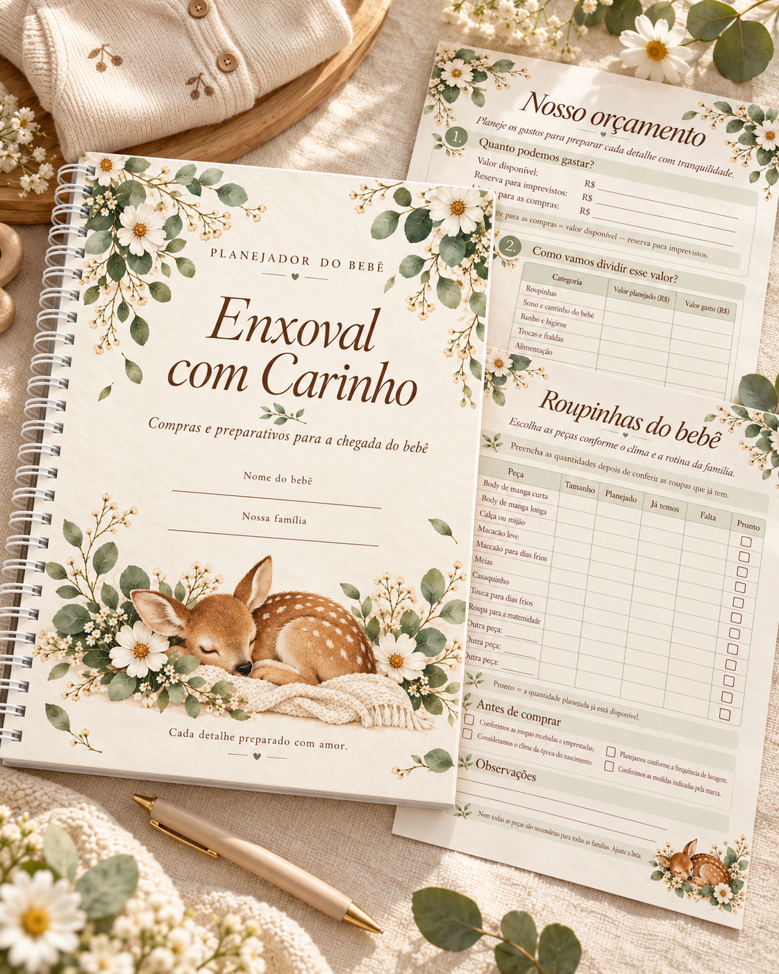 Capa de Enxoval com Carinho