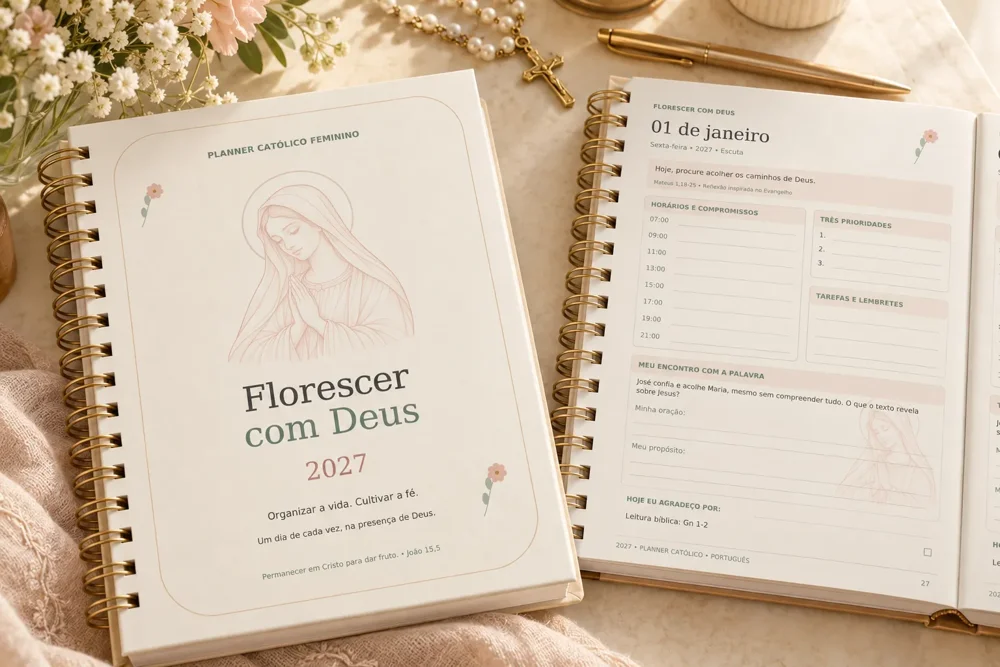 Capa de Florescer com Deus — Planner 2027